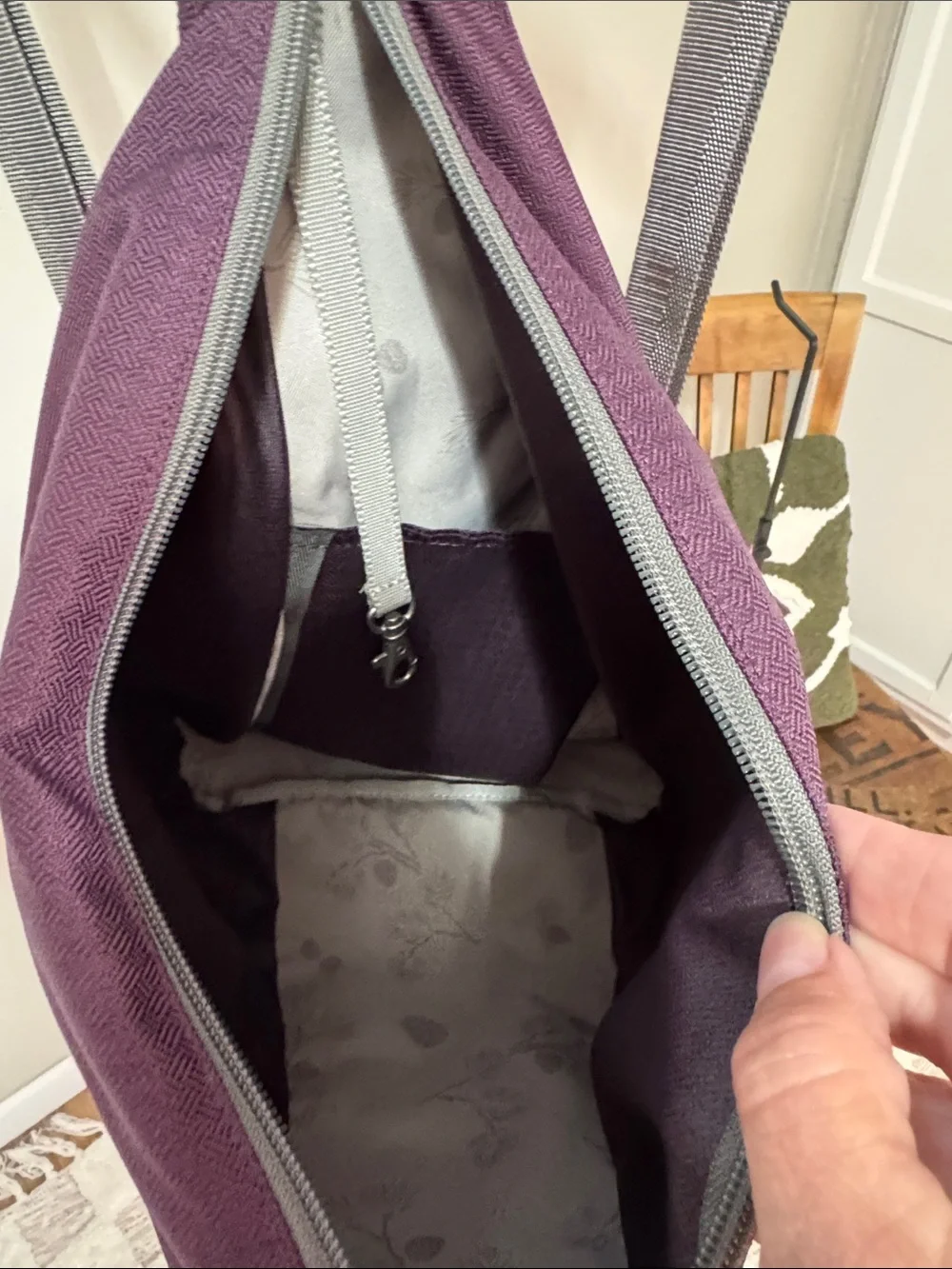Haiku Plum Purple Sling Backpack Convertible Crossbody Travel Bag Lightweight